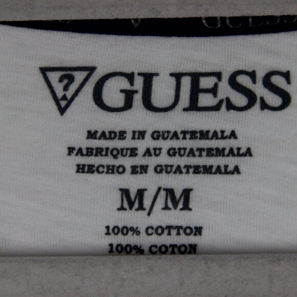 BUNDLE, 2 Guess, Shirts, Tees, Men's M, 1 White and 1 Blue - Picture 2 of 6